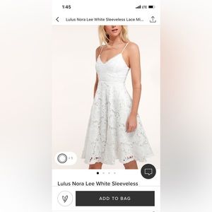 White sleeveless skater midi dress